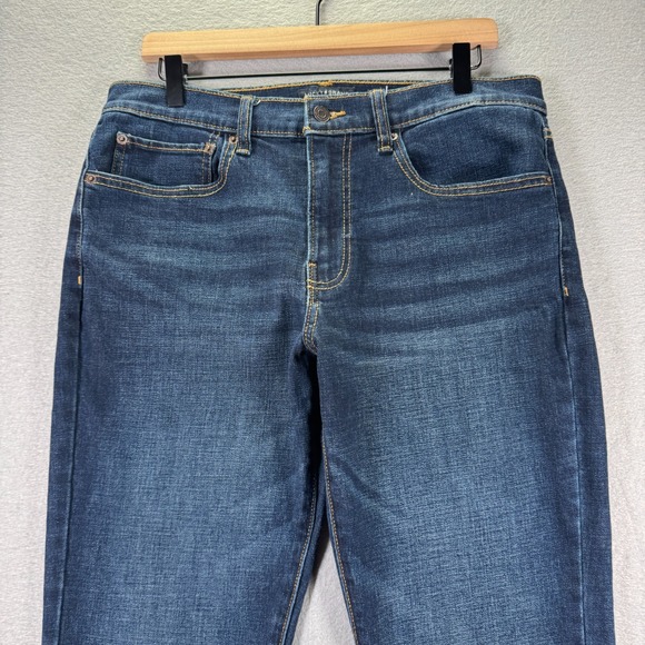 Lucky Brand 121 Slim Straight Jeans Mens 32x32 Blue Dark Wash Denim Classic - Picture 1 of 15